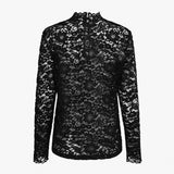 all-over spitzenshirt mit stehkragen, verschluss am halsloch im rückenteil, rückenteil, wallmann